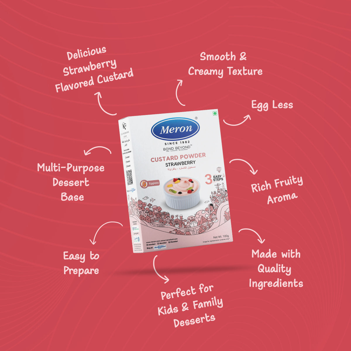 Custard Powder Strawberry -Natural