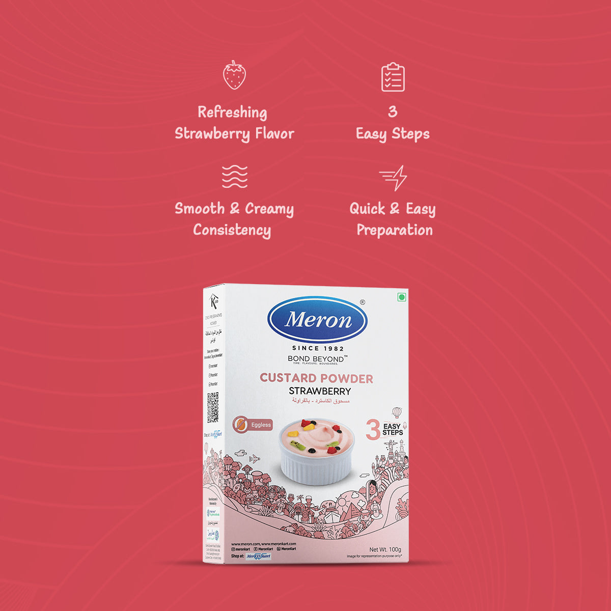 Custard Powder Strawberry -Natural