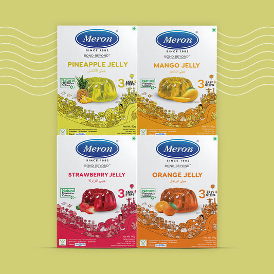 Mango , Orange , Strawberry , Pineapple Jelly ( Natural ) Combo