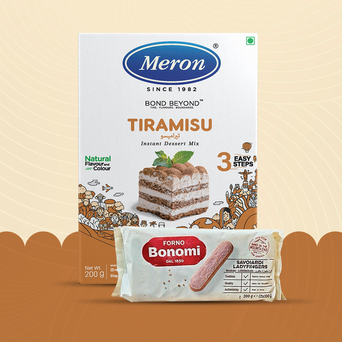 Meron’s Tiramisu Combo:  Ladyfingers + Tiramisu Mix