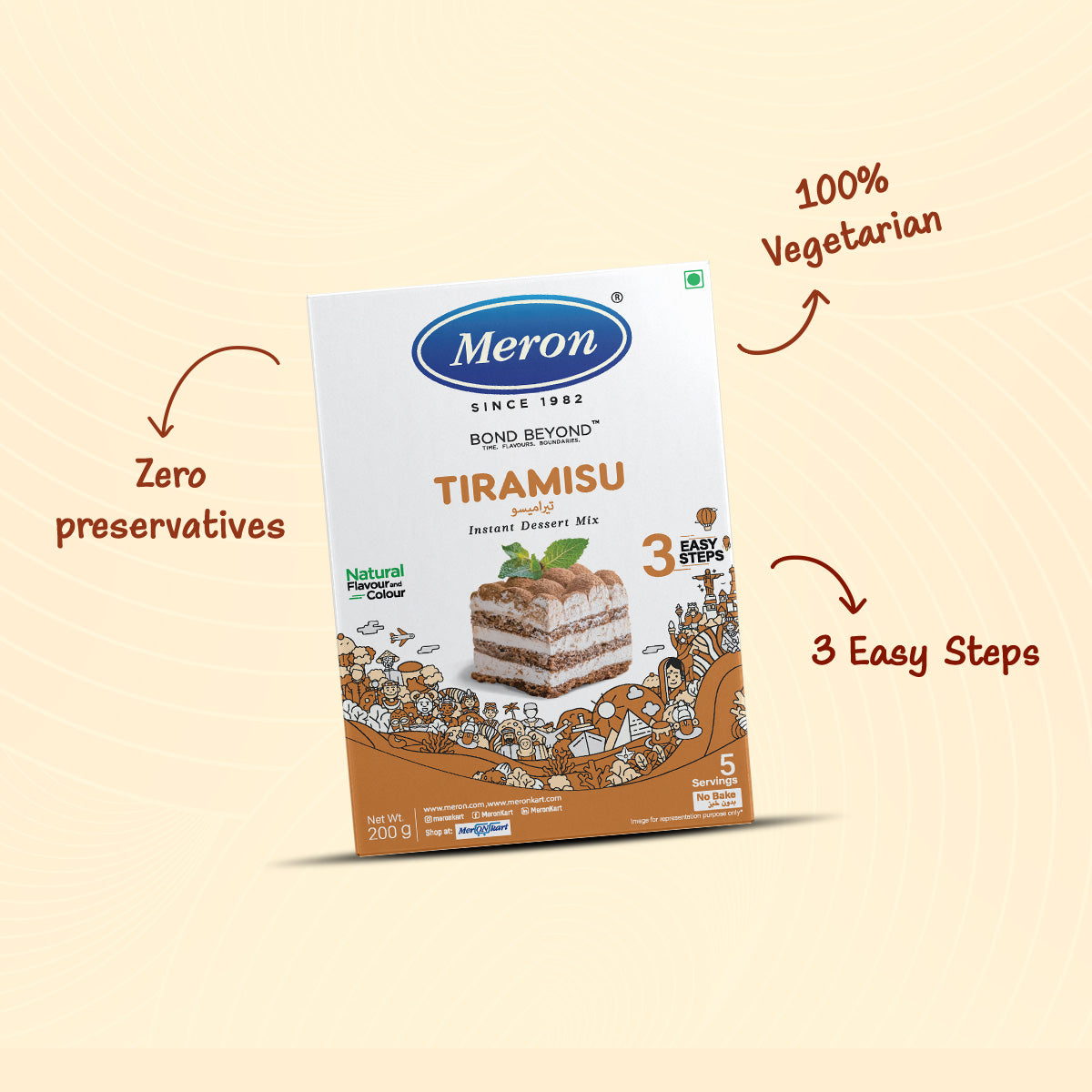 Meron’s Tiramisu Combo: Tiramisu Mix + Ladyfingers + Cocoa powder