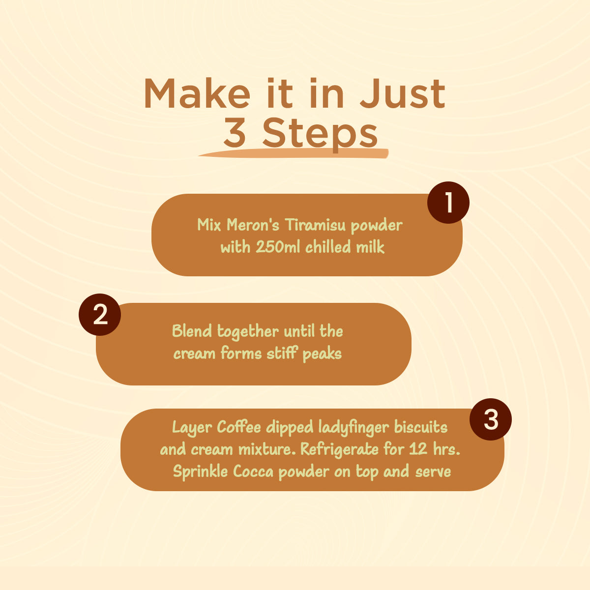 Meron’s Tiramisu Combo: Tiramisu Mix + Ladyfingers + Cocoa powder