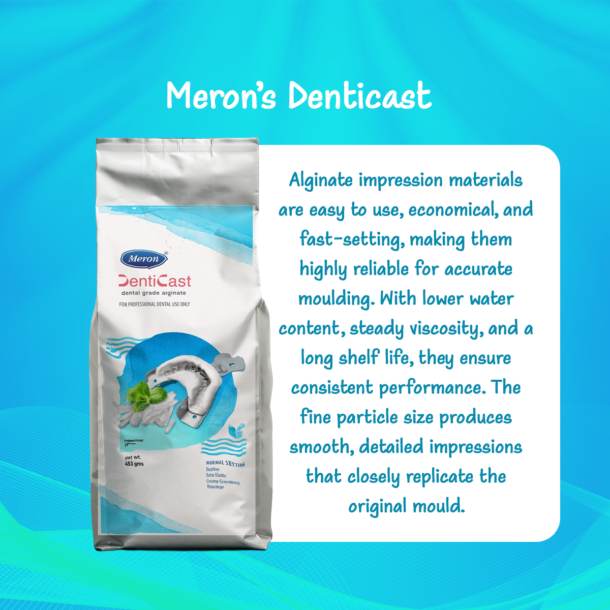 Denticast Dental Grade Alginate - 453 gm