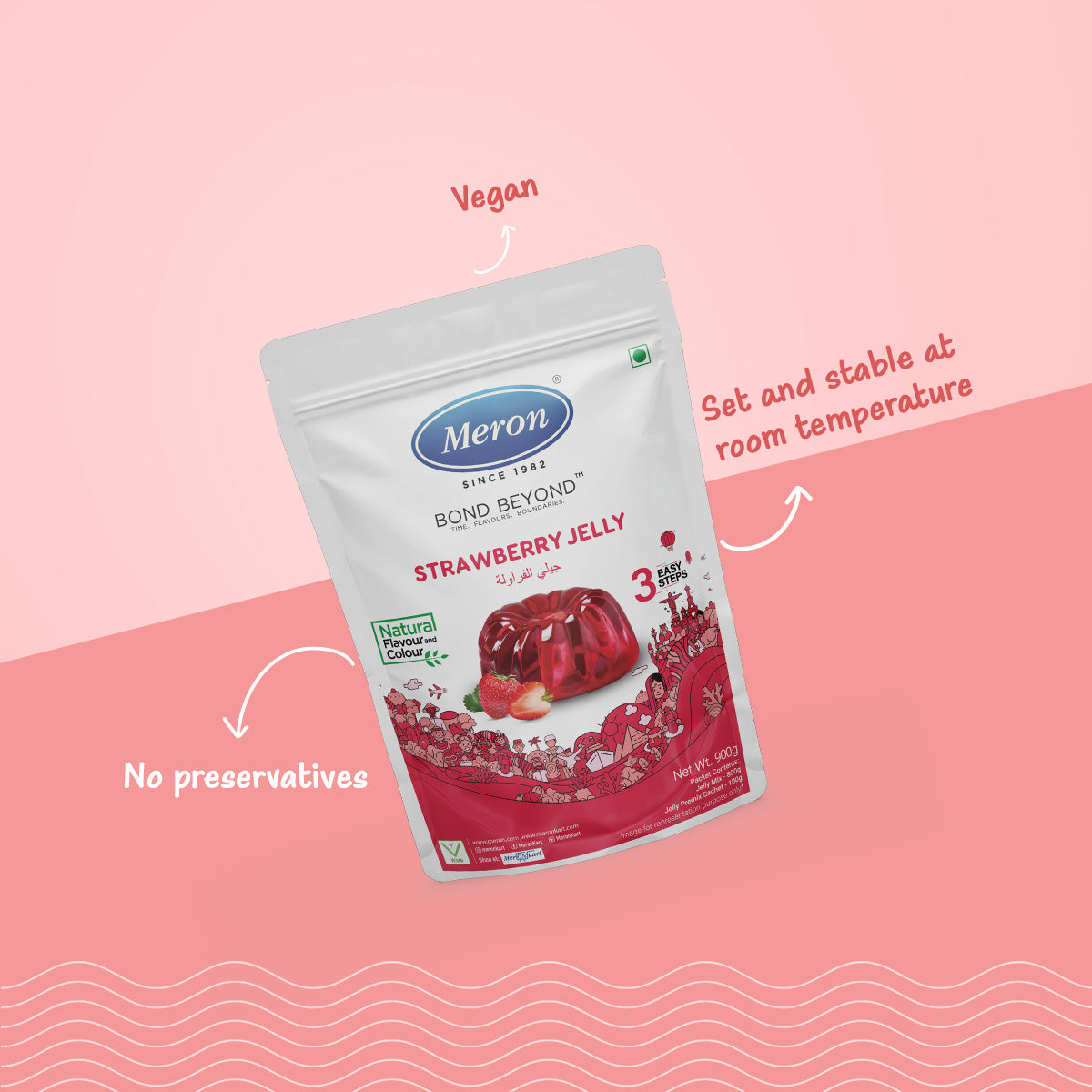 Strawberry Jelly Natural - 900 gm