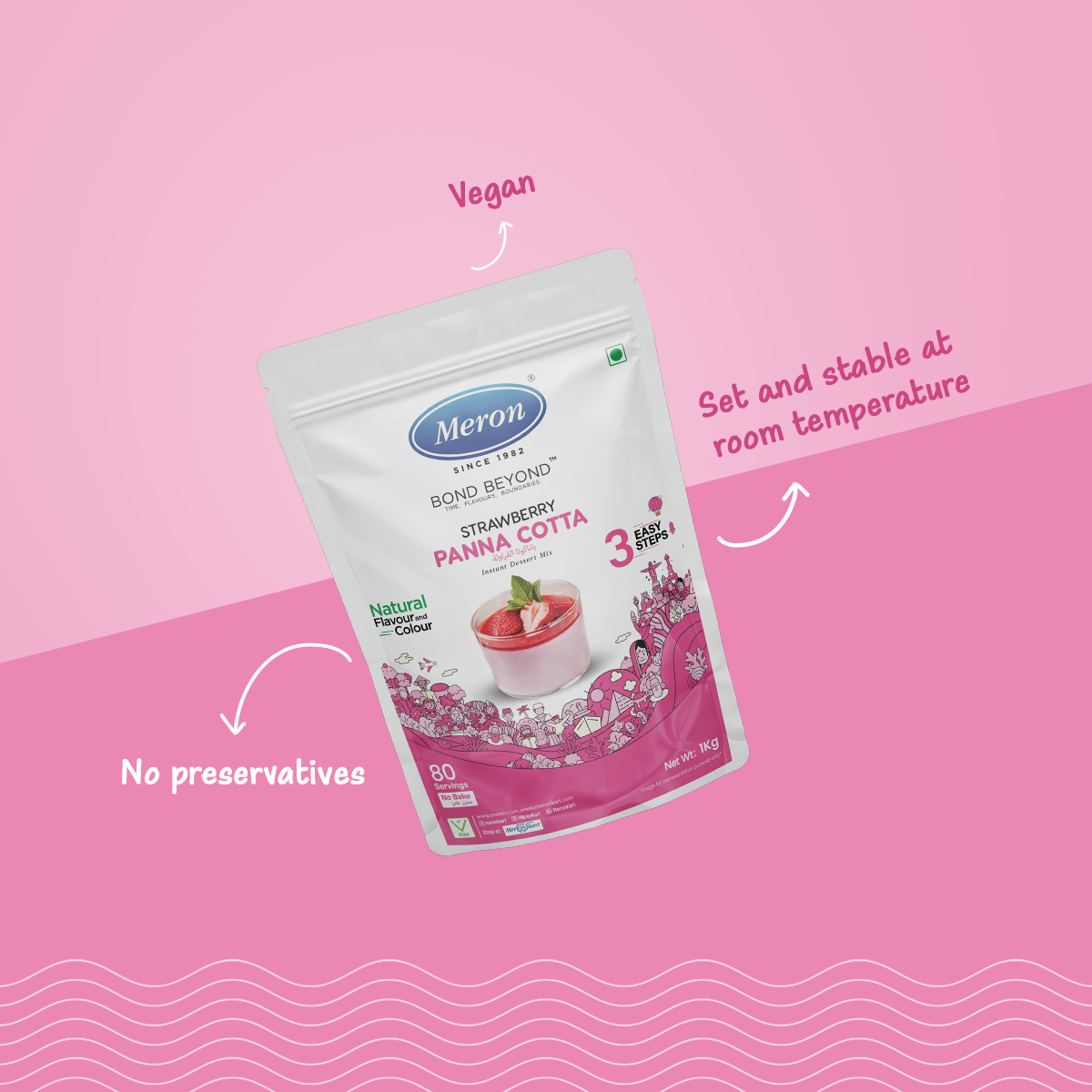 Strawberry Pannacotta - 1 Kg