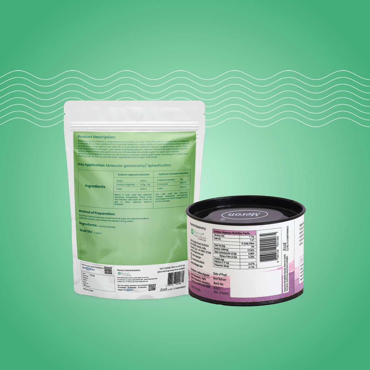 Calcium Lactate and Sodium Alginate Combo
