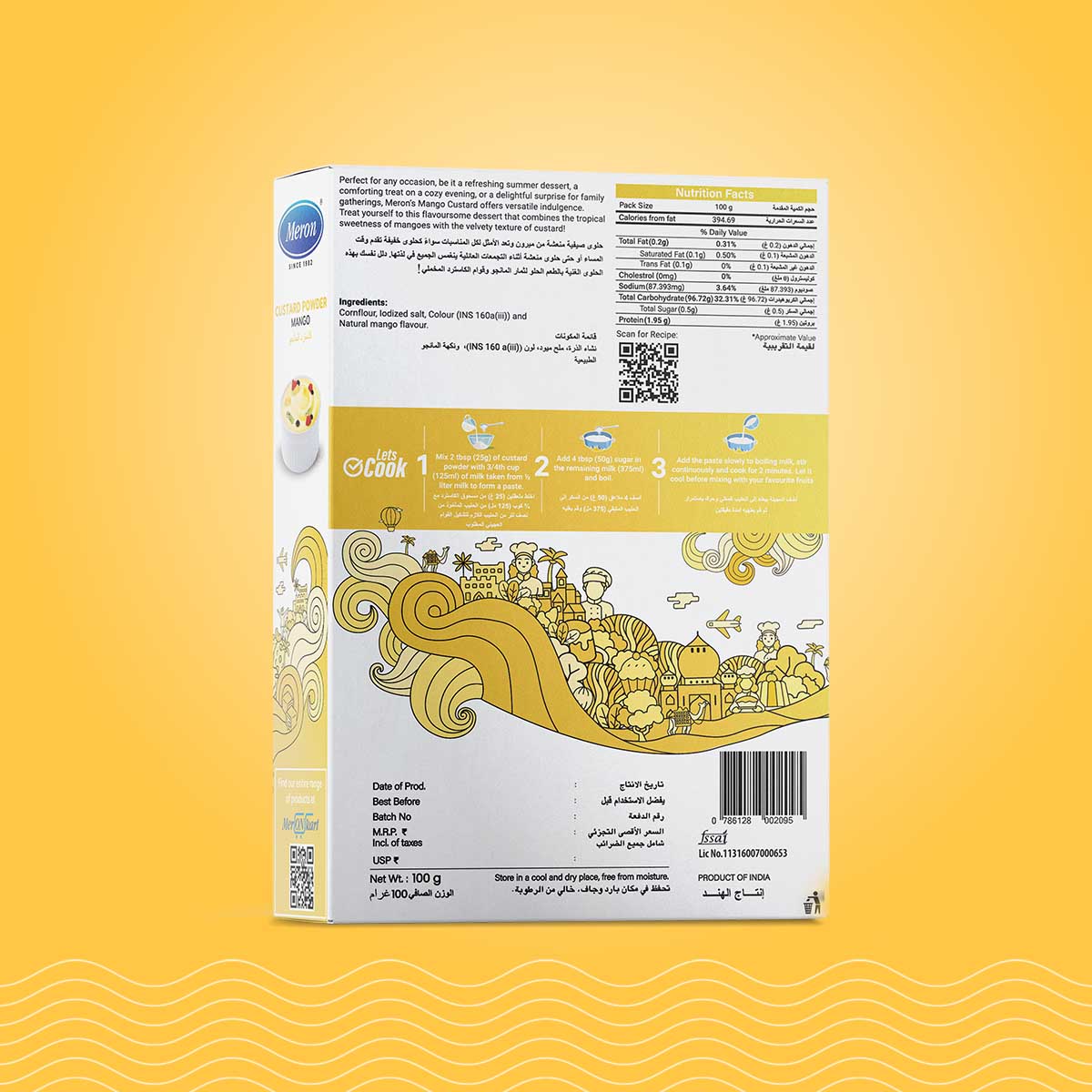 Custard Powder Mango -Natural - 100 gm