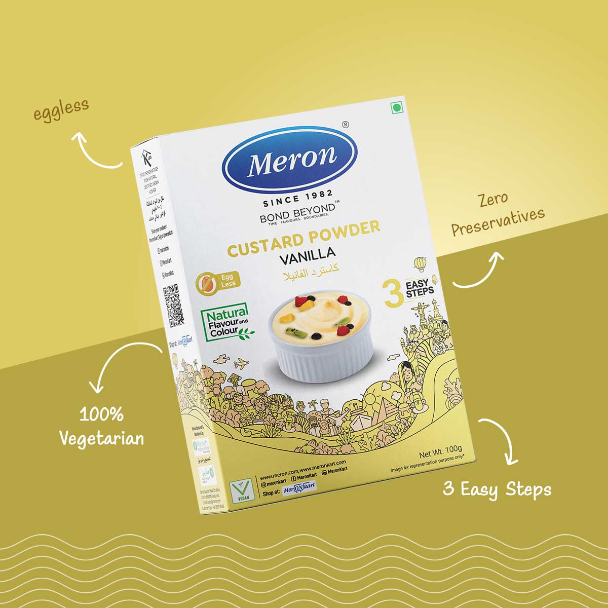 Custard Powder Mango -Natural - 100 gm