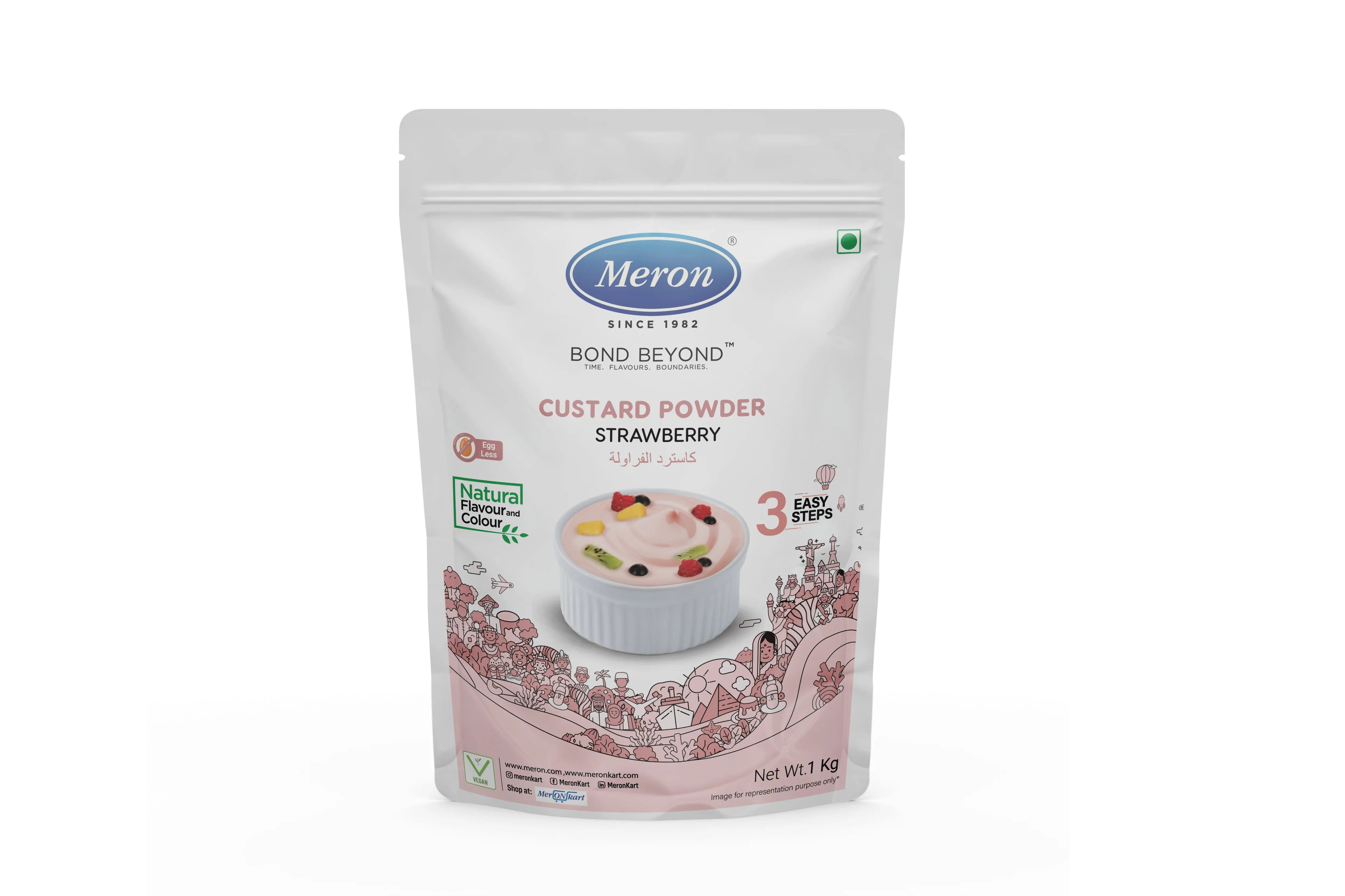 Custard Powder Strawberry -Natural