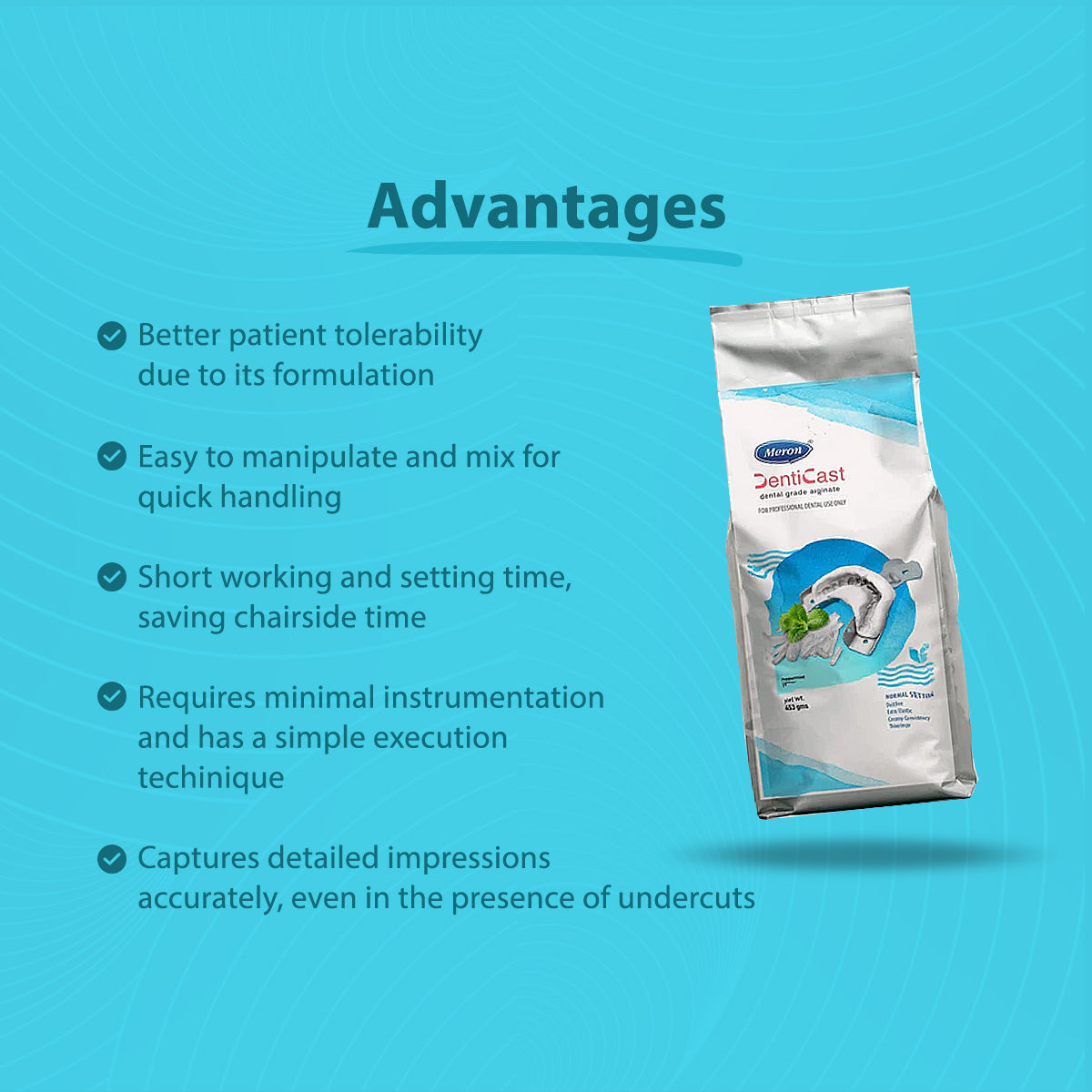 Denticast Dental Grade Alginate - 453 gm