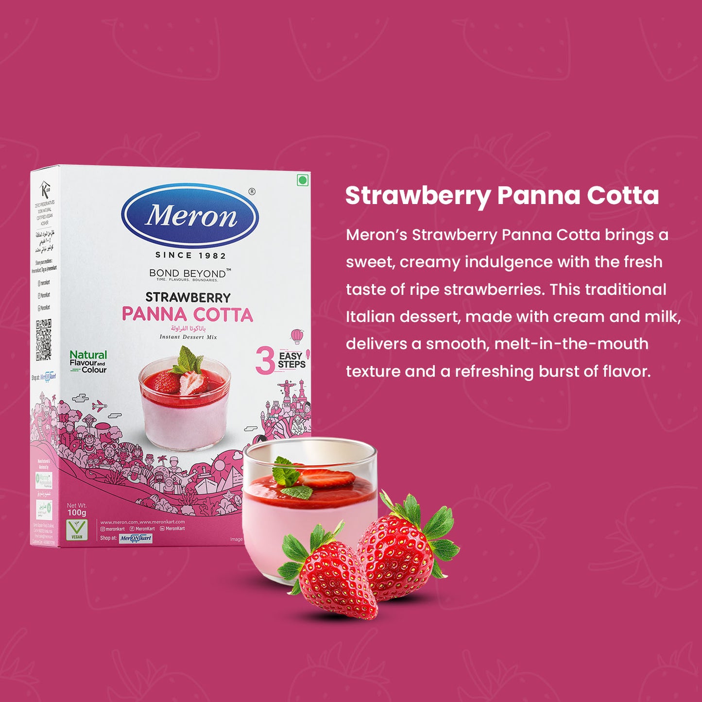 Strawberry Pannacotta - 100 gm