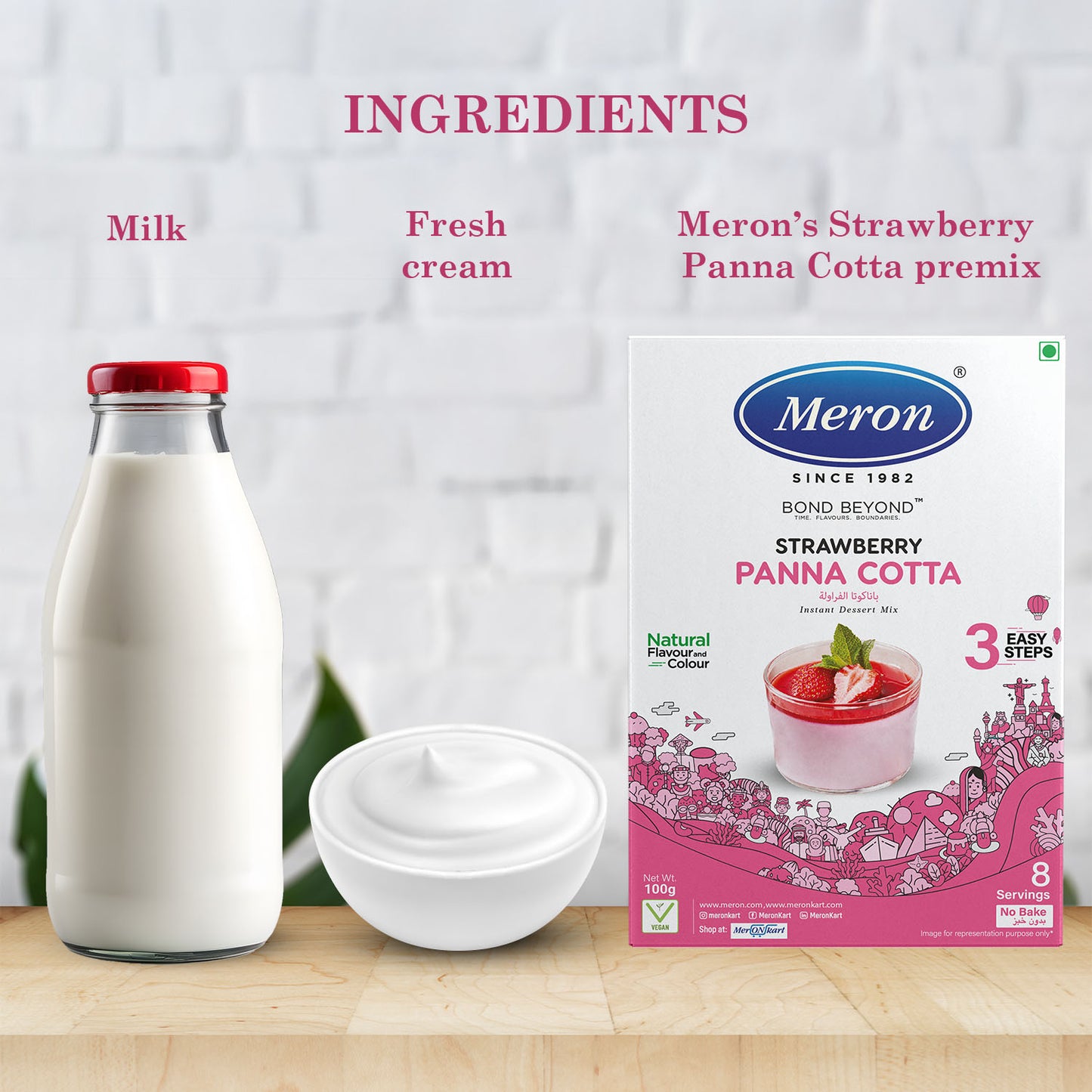 Strawberry Pannacotta - 100 gm