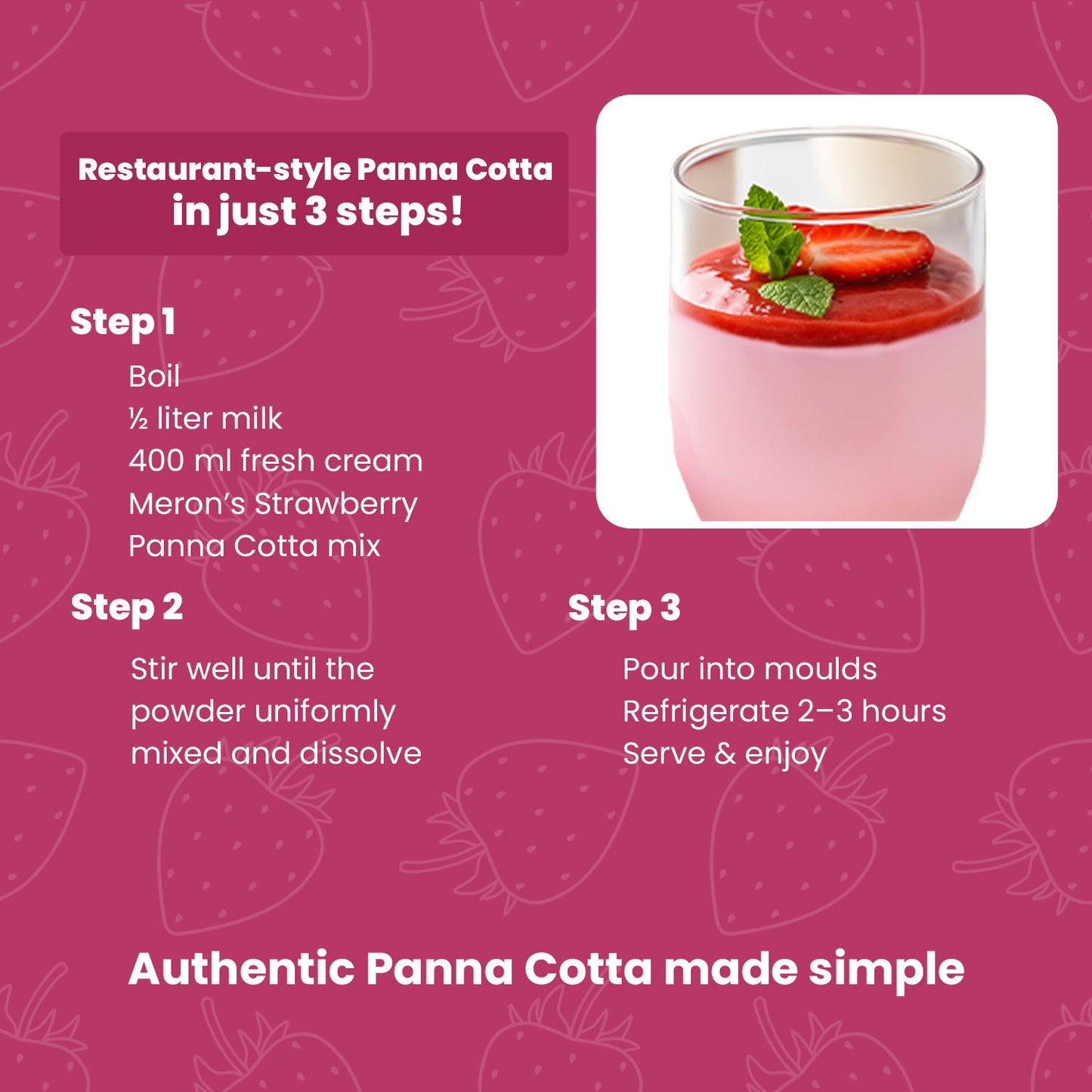 Strawberry Pannacotta - 100 gm