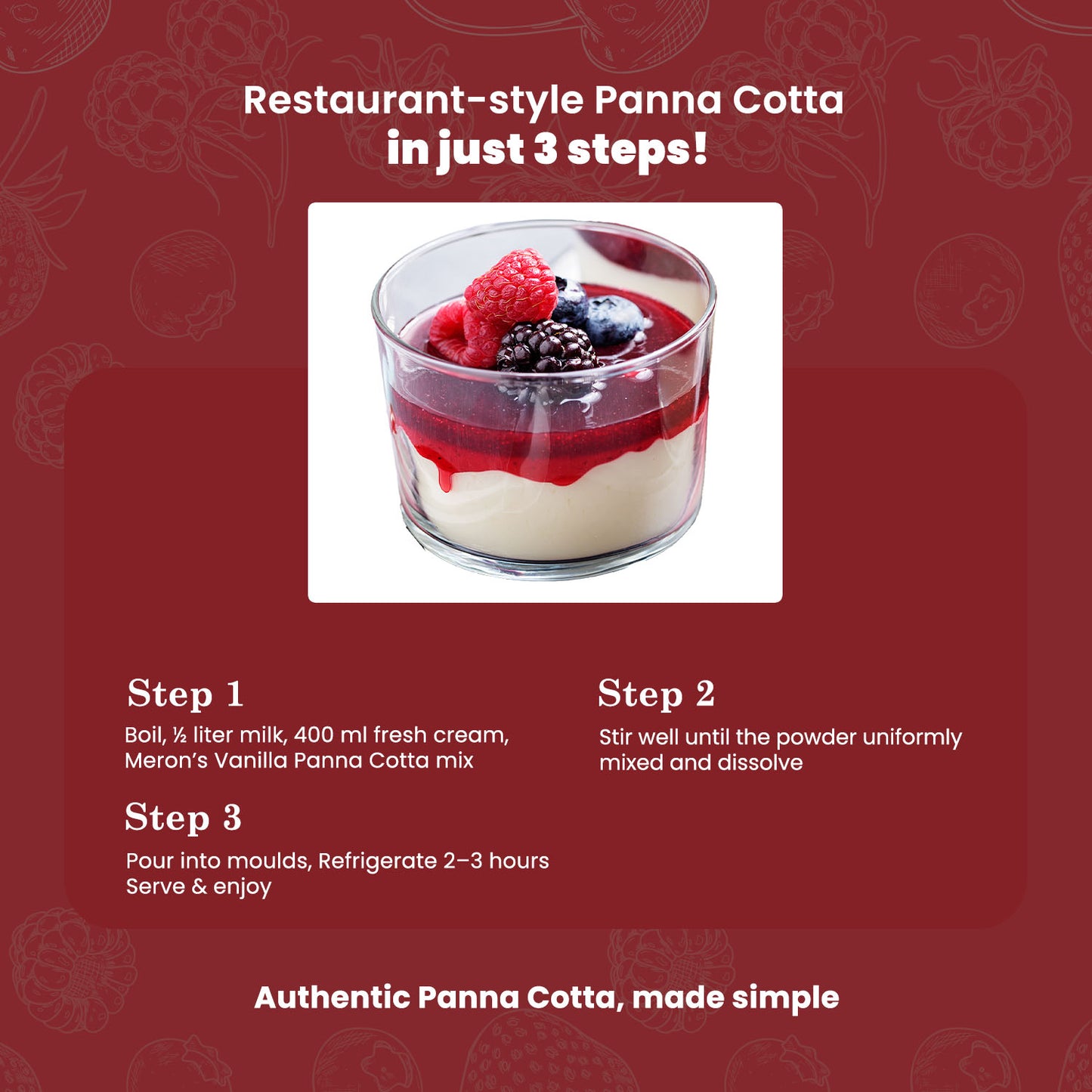 Vanilla Pannacotta - 1 Kg