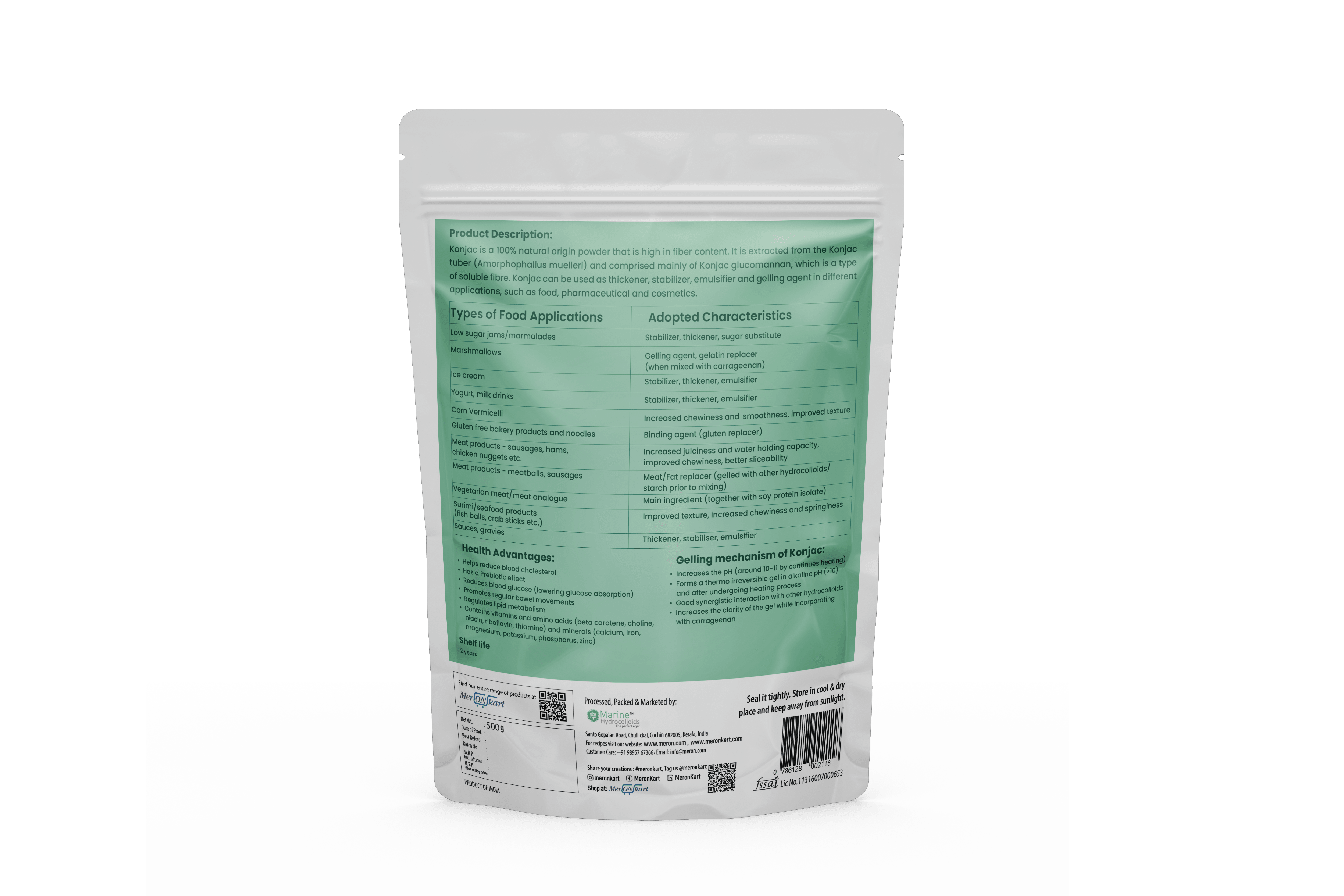 Refined Konjac - 500 gm - MeronKart