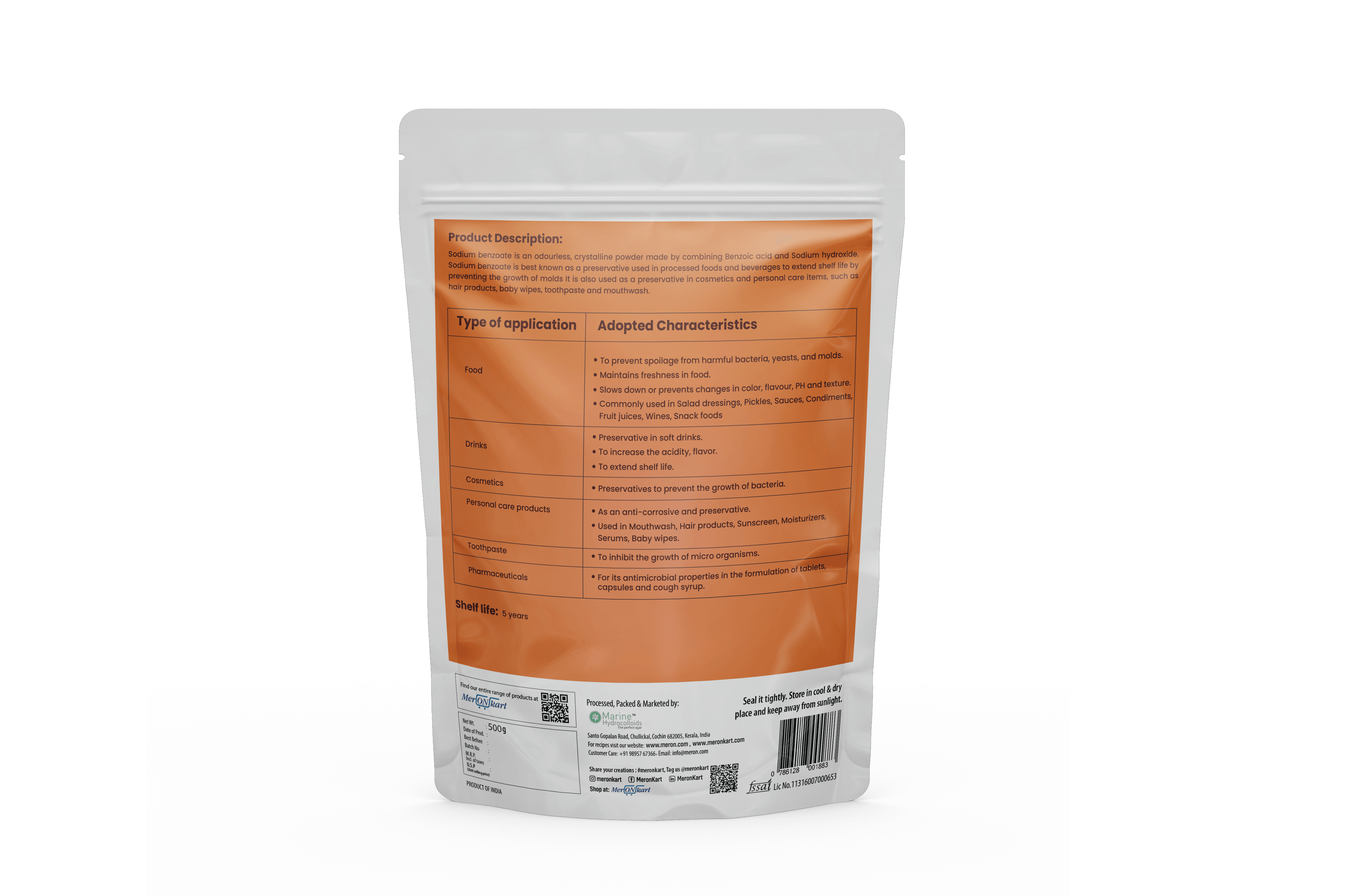 Sodium Benzoate - 500 gm - MeronKart