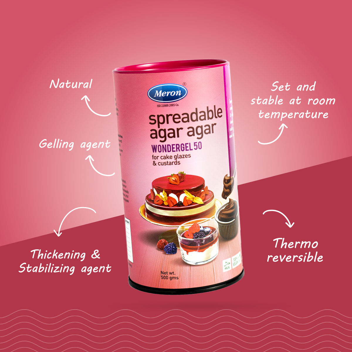 Spreadable Agar Agar - Wonder Gel 50 - 500 gm