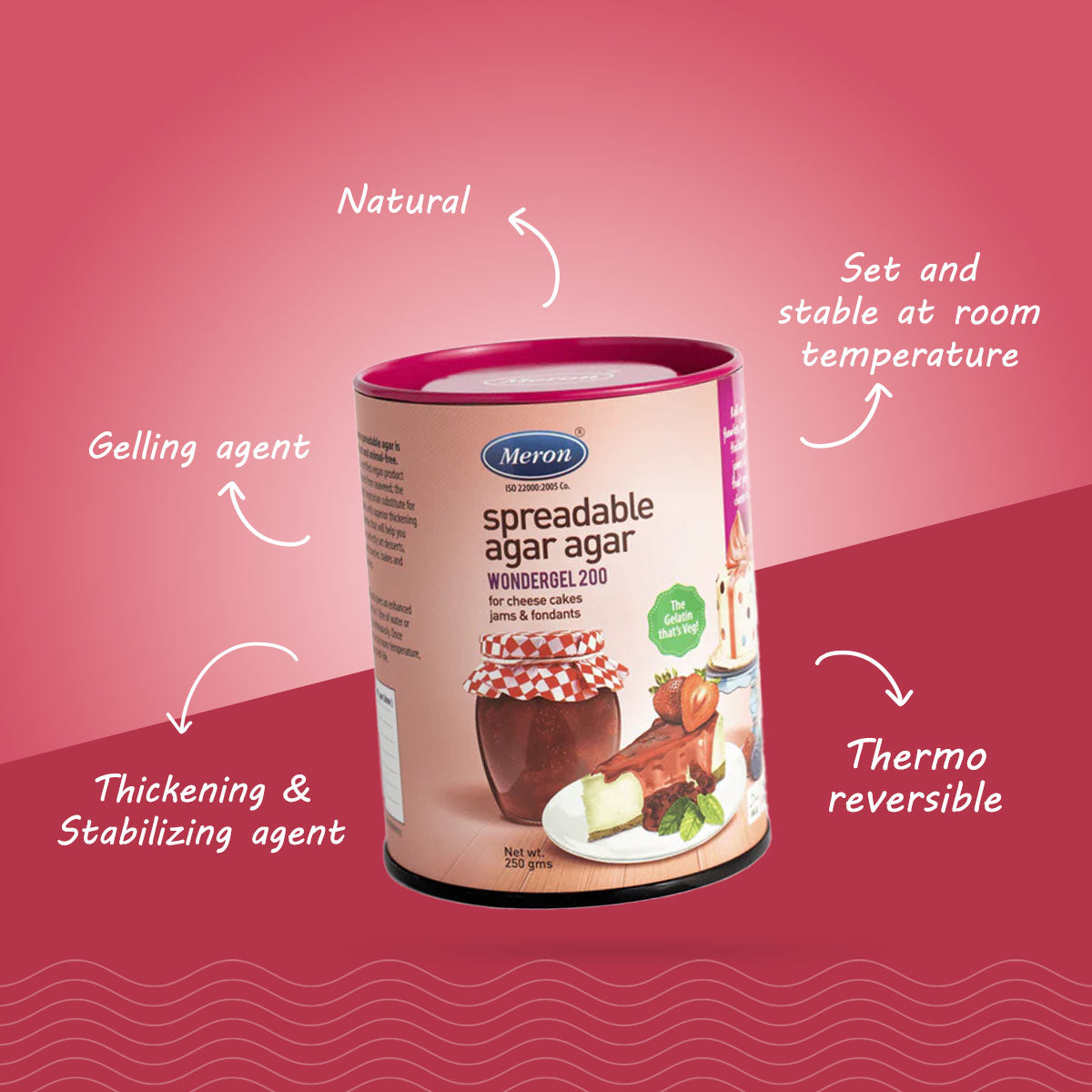 Spreadable Agar Agar - Wonder Gel 200 - 250 gm