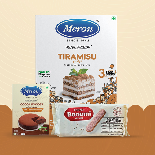 Meron’s Tiramisu Combo: Tiramisu Mix + Ladyfingers + Cocoa powder