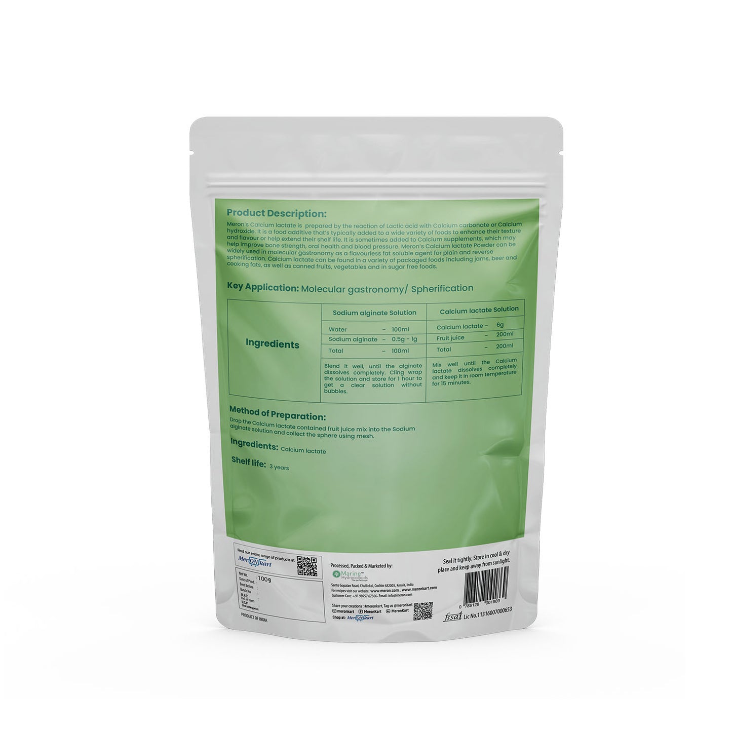Calcium Lactate - 100 gm